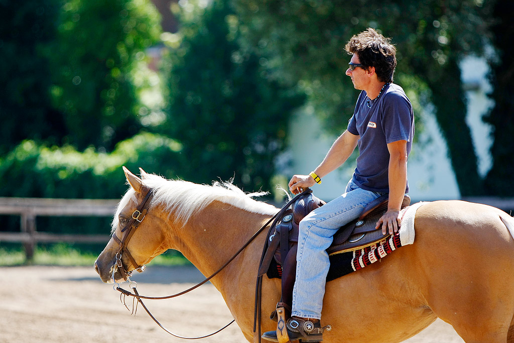 Massimo Bellani reining ritratto con cavallo